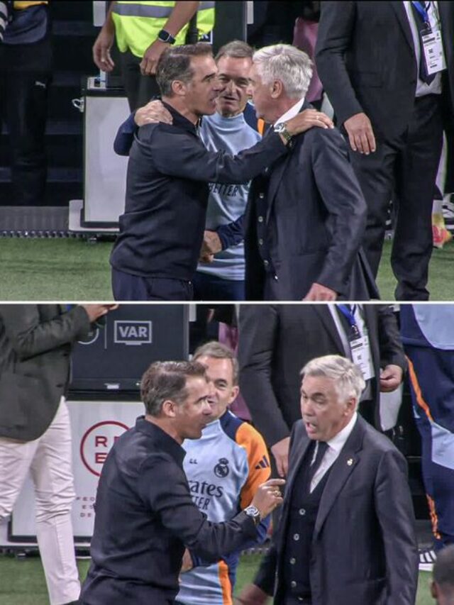 Luis García Plaza démontre une nervosité à la fin du match contre le Real Madrid