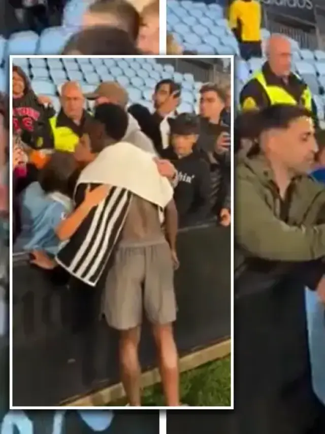 Vinicius Jr. 💫 reste pour un selfie avec les fans après la victoire contre Celta Vigo! 📸