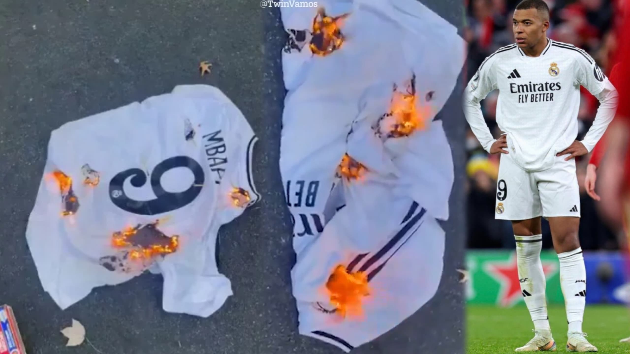 Le maillot de Kylian Mbappé brûlé, la colère monte au Real Madrid (VIDEO) !