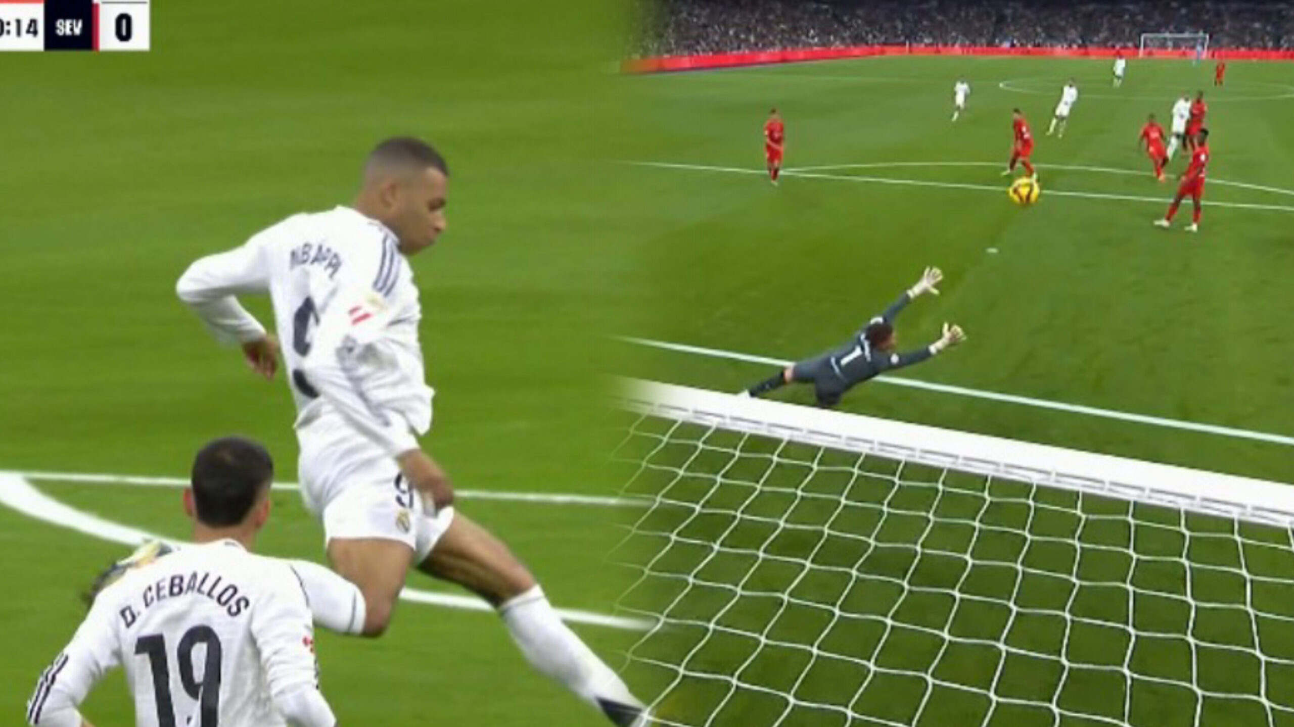 VIDEO : Le but stratosphérique de Kylian Mbappé contre Séville, la toile est en feu