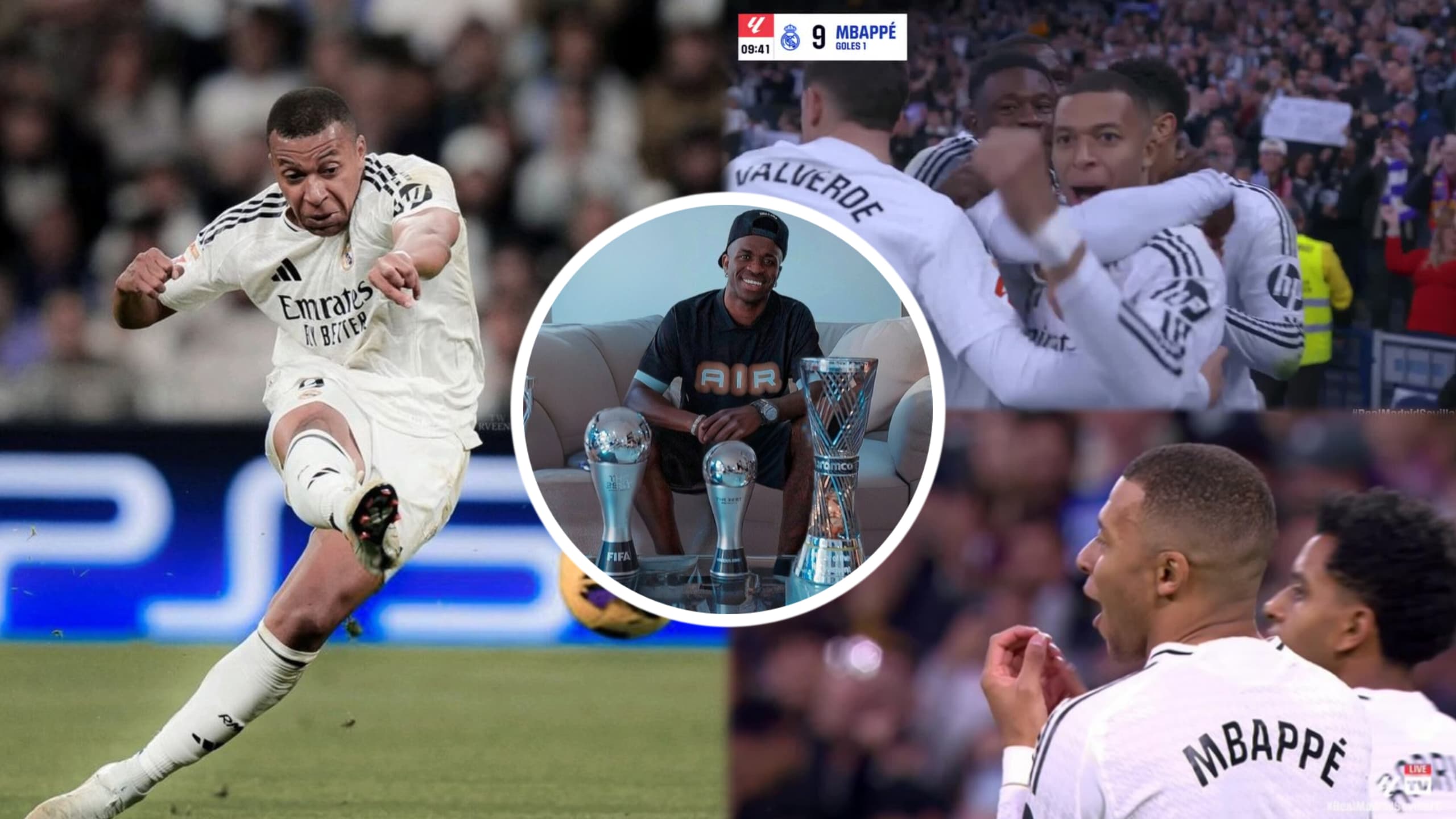 Le but de Mbappé contre Séville a fait tourner la tête à Vinicius, sa réaction est virale !