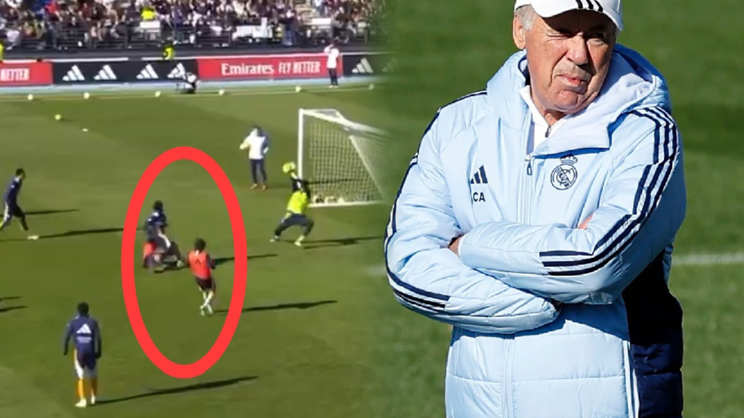 Le tacle assassin de Raul Asensio devant Ancelotti à l’entraînement, la vidéo fait débat!