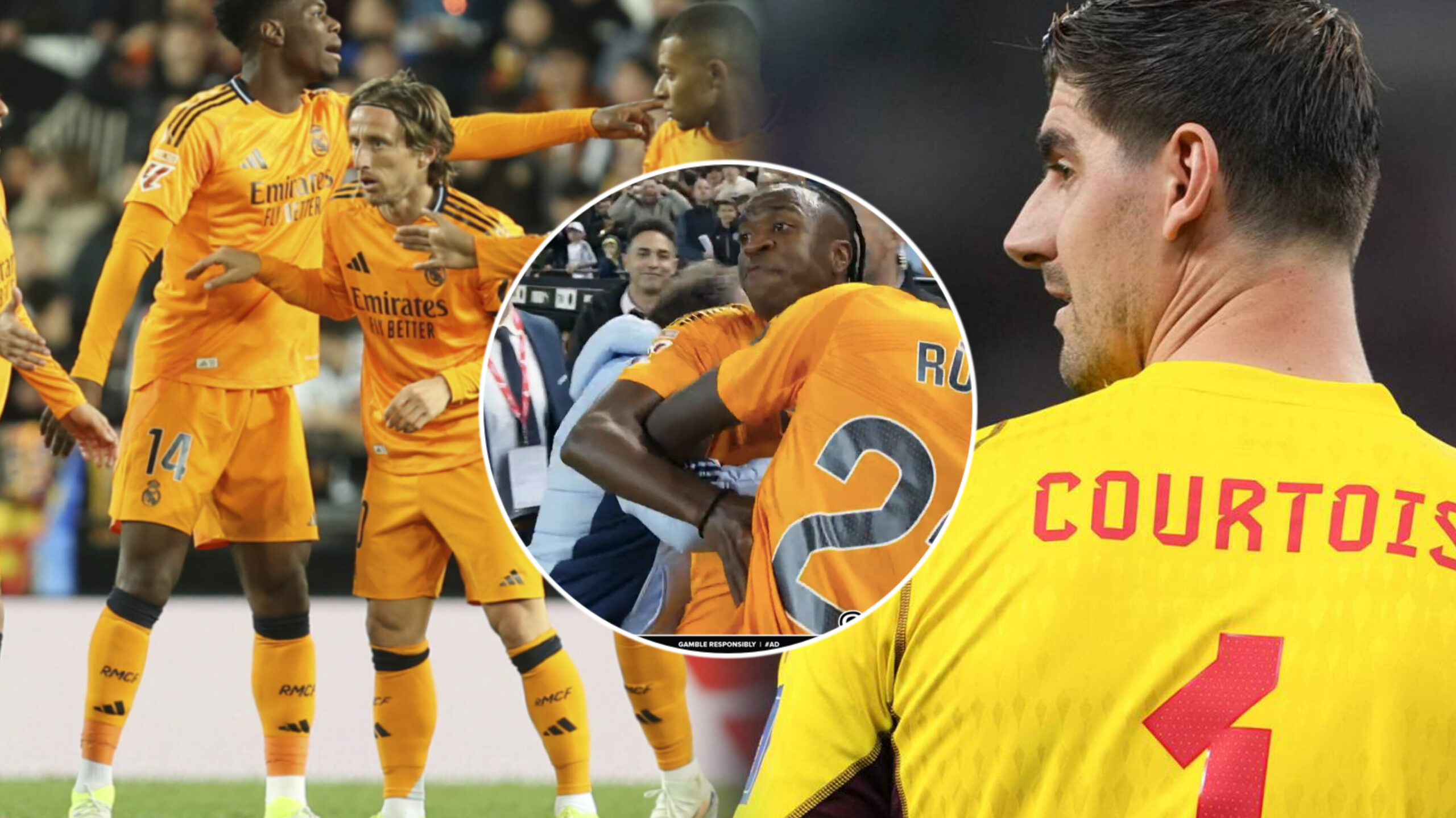 Thibaut Courtois et les cadres impitoyables avec Vinicius Junior après Valence