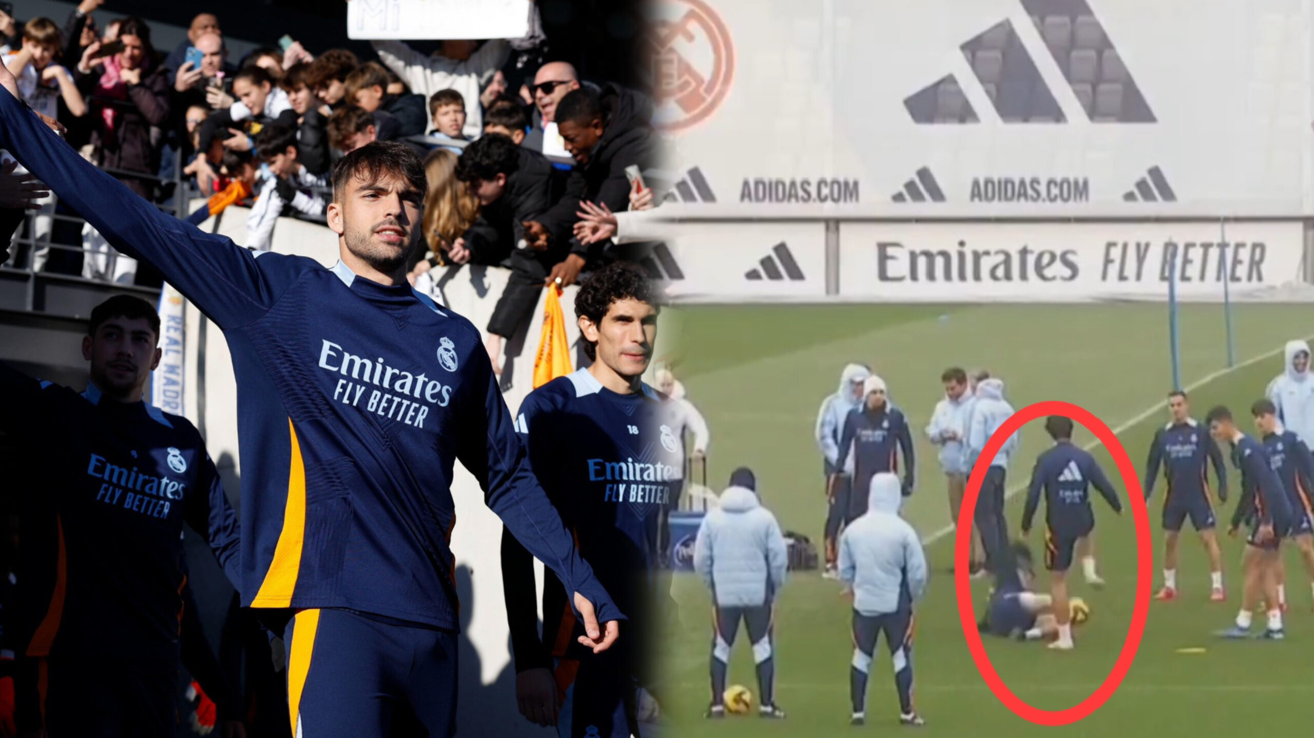 VIDÉO : Le tacle spectaculaire de Raúl Asensio sur Vallejo à l’entraînement, c’est viral !