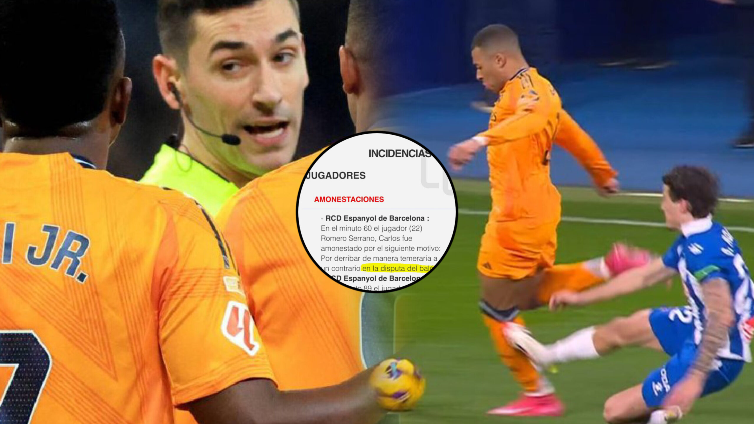 Tacle dangereux sur Kylian Mbappé chez l’Espanyol : l’arbitre ment dans son rapport