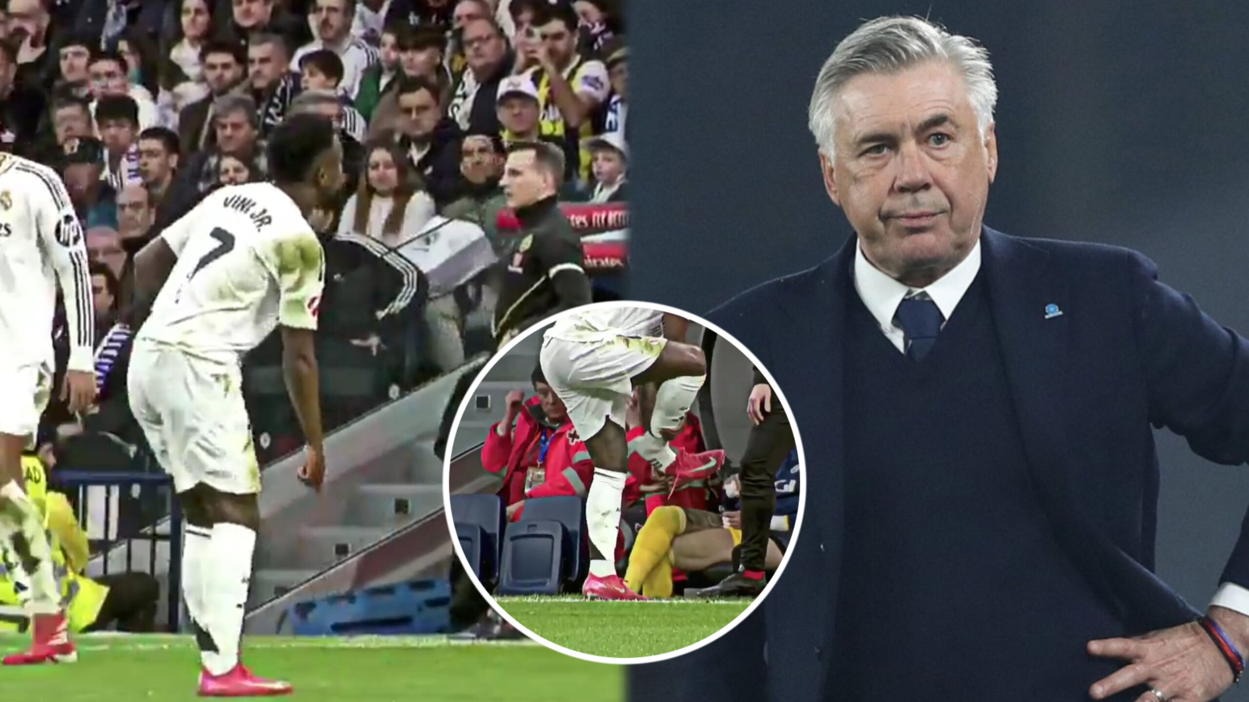 Le pied de Vinicius Junior en sang après le Rayo : la vidéo choque avant l’Atlético