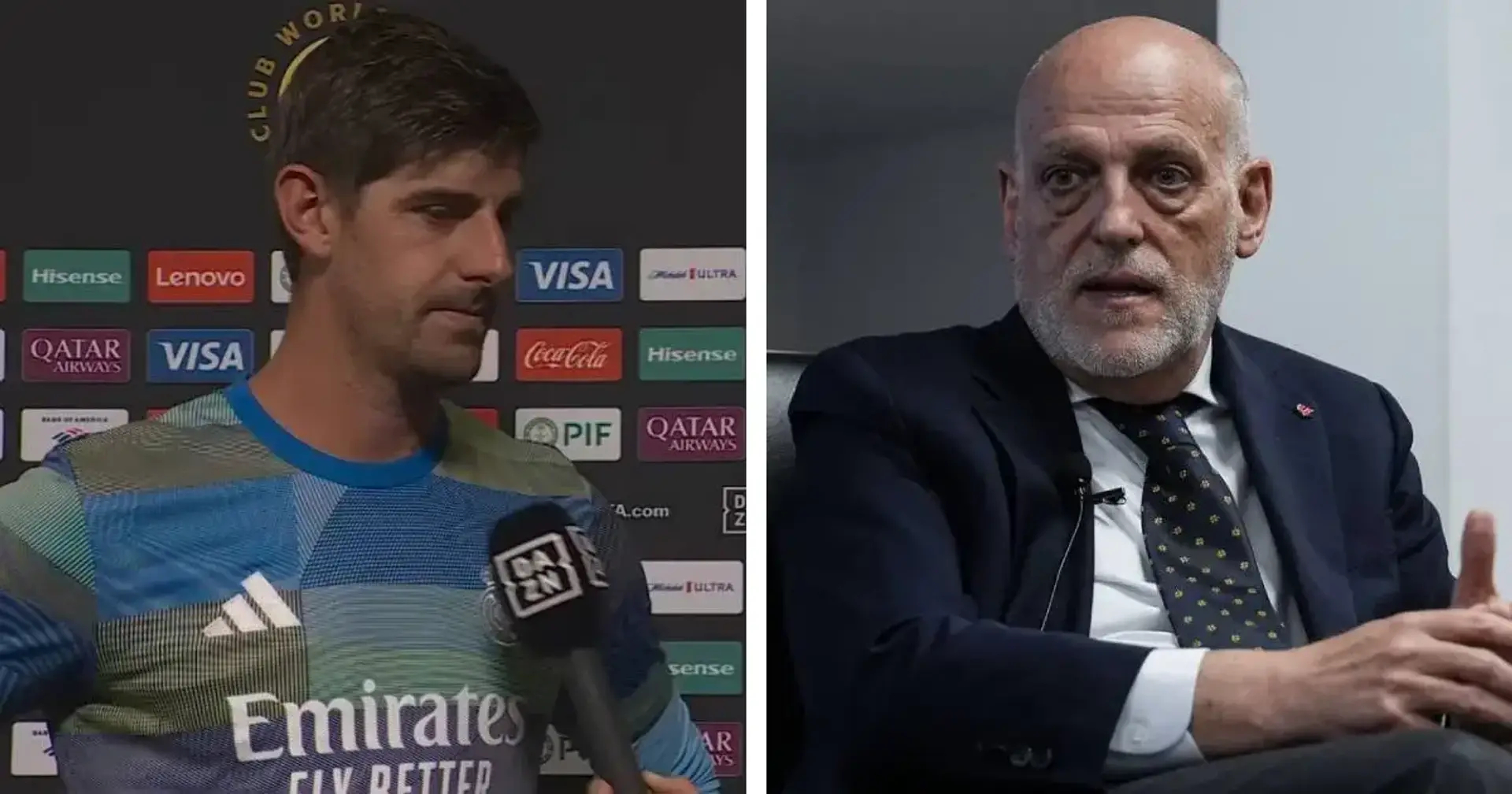 Thibaut Courtois critique vivement Javier Tebas