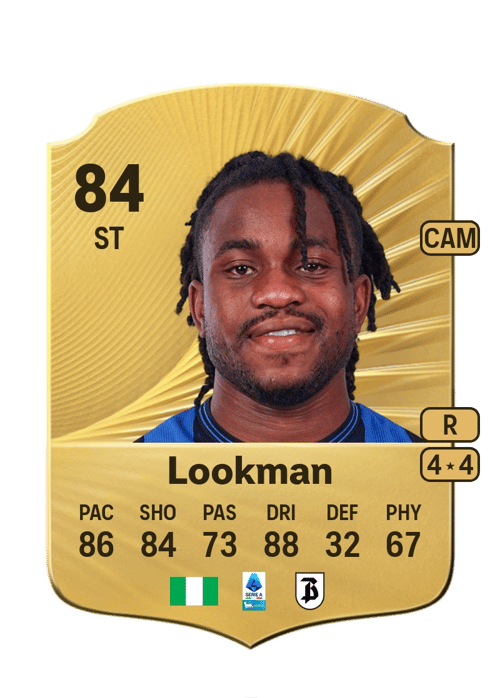 FC 26 Ademola Lookman 84 rated ST FUT Ultimate Team card