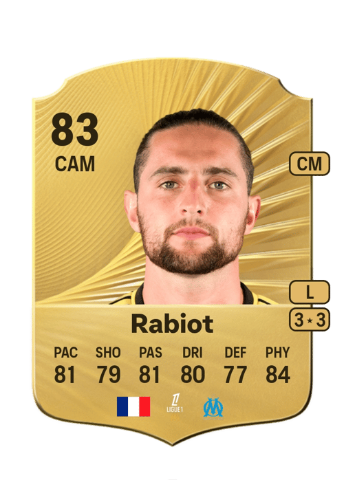 FC 26 Adrien Rabiot 83 rated CAM FUT Ultimate Team card