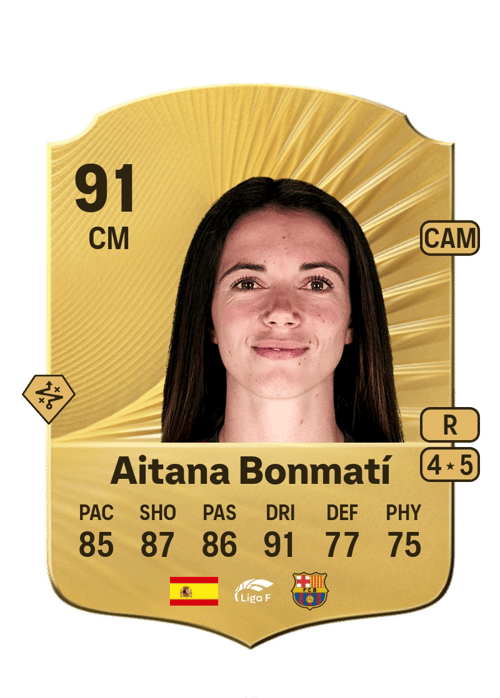 FC 26 Aitana Bonmatí 91 rated CM FUT Ultimate Team card
