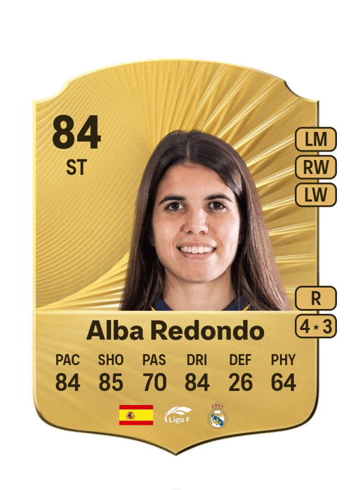 FC 26 Alba Redondo 84 rated ST FUT Ultimate Team card