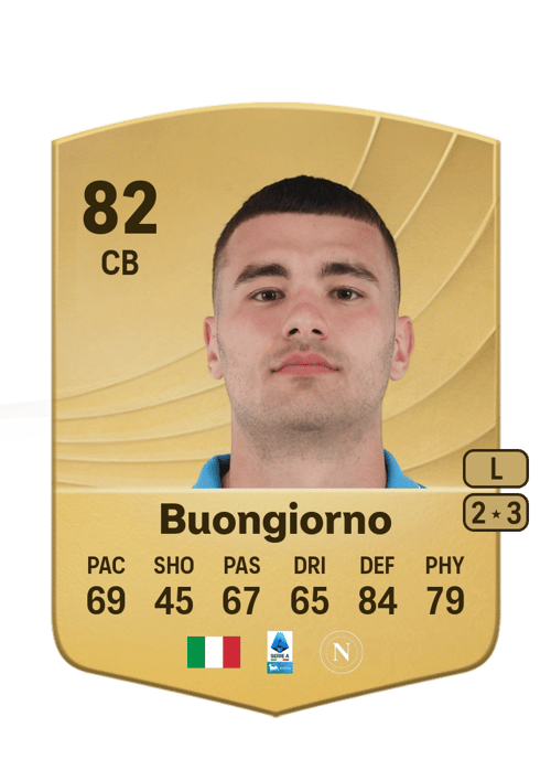 FC 26 Alessandro Buongiorno 82 rated CB FUT Ultimate Team card