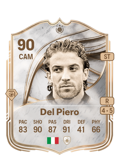 FC 26 Alessandro Del Piero (Icon) 90 rated CAM FUT Ultimate Team card