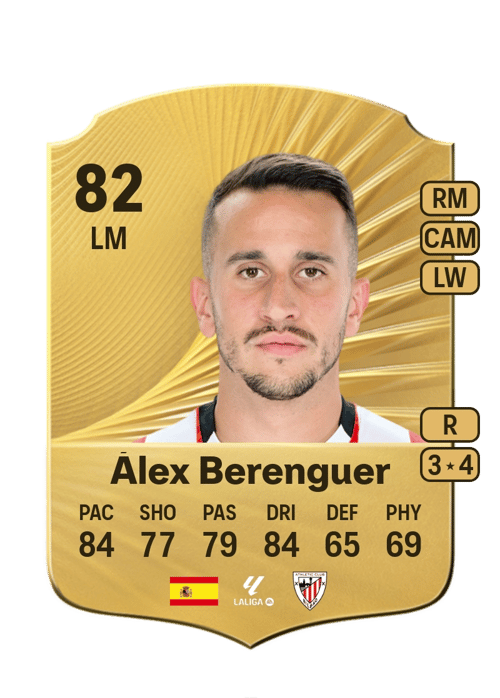 FC 26 Álex Berenguer 82 rated LM FUT Ultimate Team card