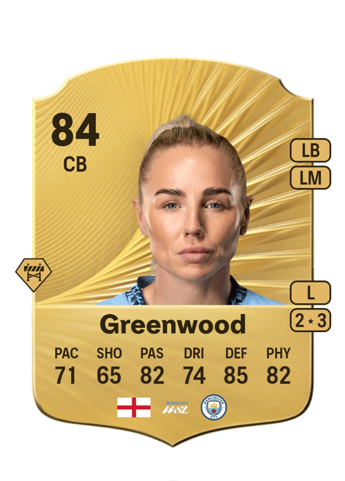 FC 26 Alex Greenwood 84 rated CB FUT Ultimate Team card