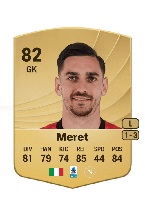 FC 26 Alex Meret 82 rated GK FUT Ultimate Team card