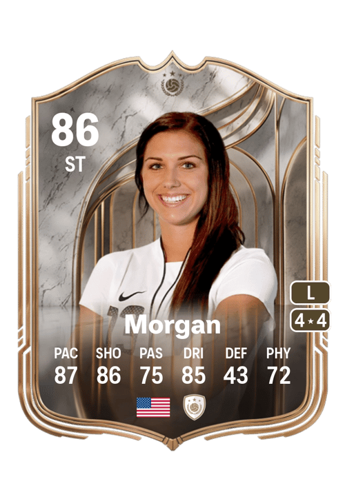 FC 26 Alex Morgan 86 rated ST FUT Ultimate Team card