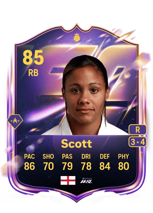 FC 26 Alex Scott 85 rated RB FUT Ultimate Team card