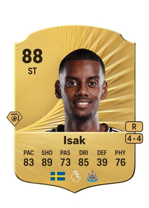 FC 26 Alexander Isak 88 rated ST FUT Ultimate Team card