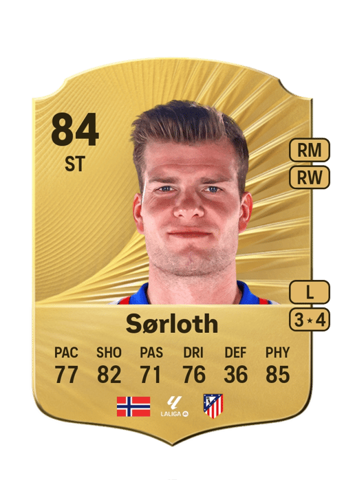 FC 26 Alexander Sørloth 84 rated ST FUT Ultimate Team card