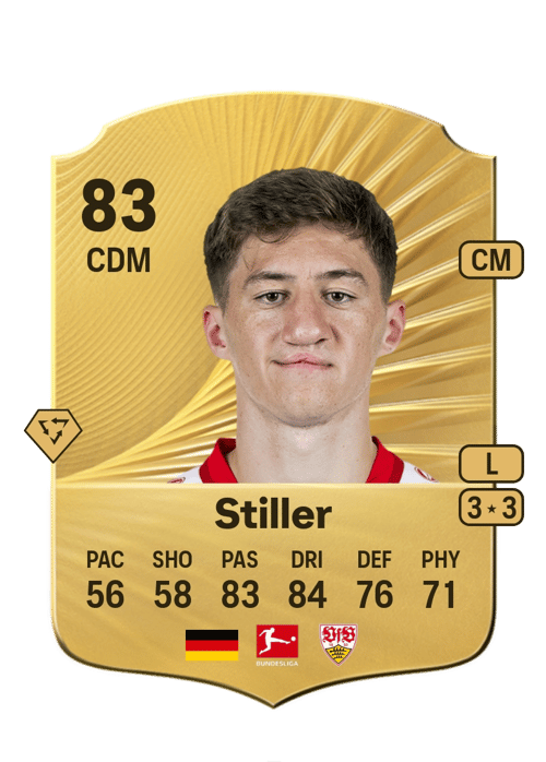 FC 26 Angelo Stiller 83 rated CDM FUT Ultimate Team card