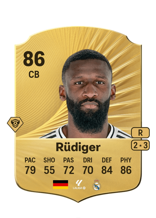 FC 26 Antonio Rüdiger 86 rated CB FUT Ultimate Team card