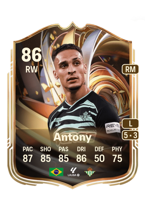 FC 26 Antony (Ratings Reload) 86 rated RW FUT Ultimate Team card