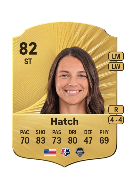 FC 26 Ashley Hatch 82 rated ST FUT Ultimate Team card