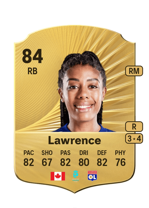 FC 26 Ashley Lawrence 84 rated RB FUT Ultimate Team card