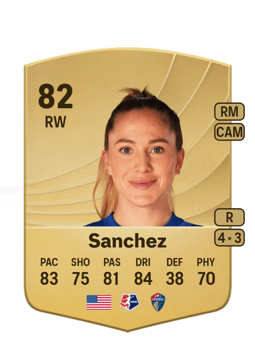 FC 26 Ashley Sanchez 82 rated RW FUT Ultimate Team card