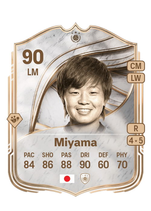 FC 26 Aya Miyama (Icon) 90 rated LM FUT Ultimate Team card