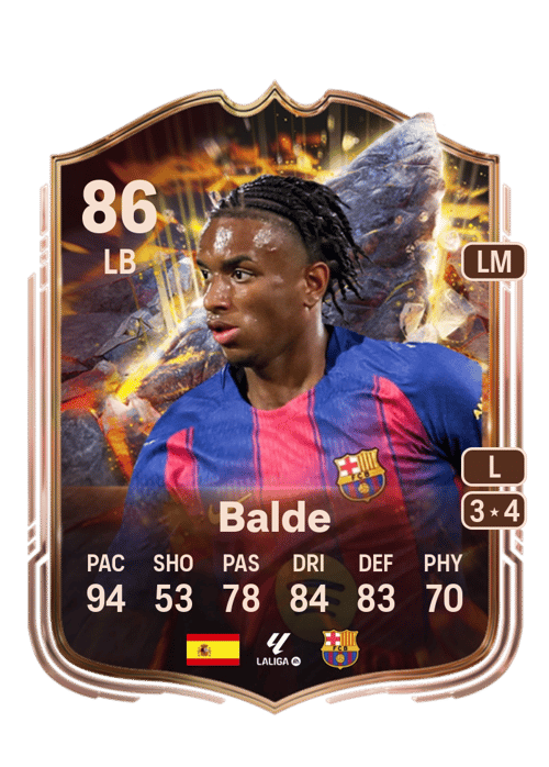 FC 26 Balde (Cornerstones) 86 rated LB FUT Ultimate Team card
