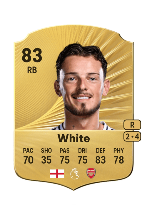 FC 26 Benjamin White 83 rated RB FUT Ultimate Team card