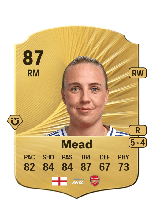 FC 26 Beth Mead 87 rated RM FUT Ultimate Team card