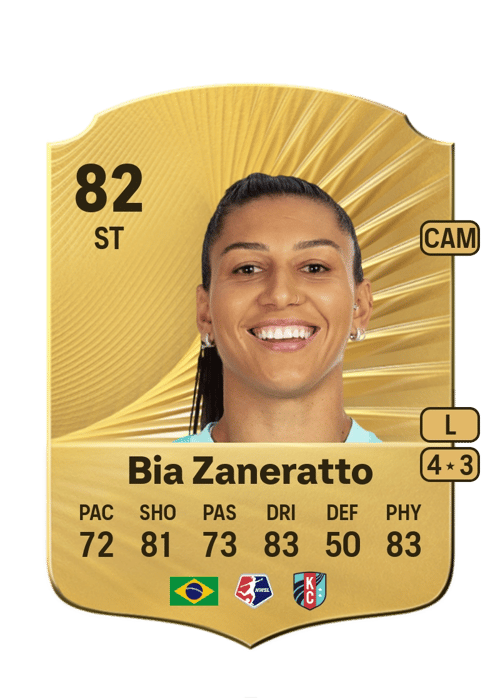 FC 26 Bia Zaneratto 82 rated ST FUT Ultimate Team card