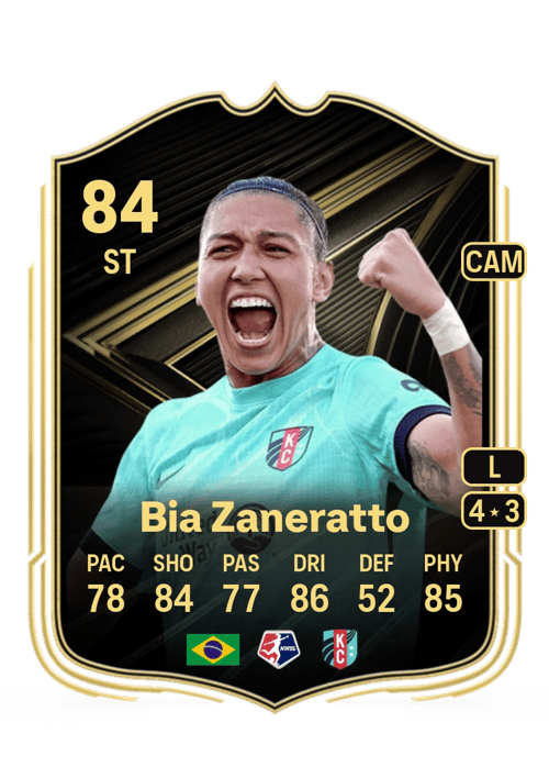 FC 26 Bia Zaneratto (Team of the Week) 84 rated ST FUT Ultimate Team card