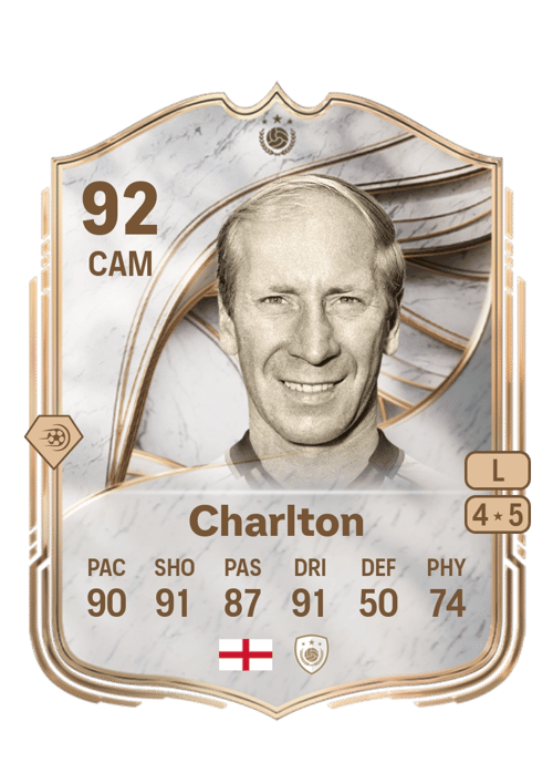 FC 26 Bobby Charlton 92 rated CAM FUT Ultimate Team card
