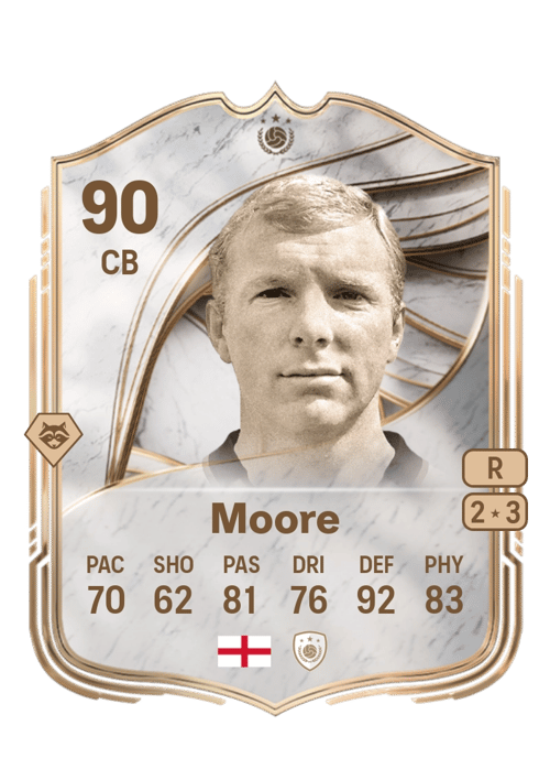 FC 26 Bobby Moore 90 rated CB FUT Ultimate Team card
