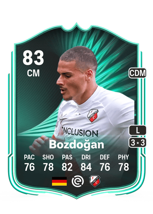 FC 26 Can Bozdoğan (SQUAD FOUNDATIONS) 83 rated CM FUT Ultimate Team card