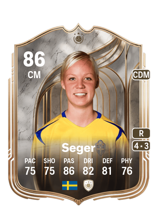 FC 26 Caroline Seger 86 rated CM FUT Ultimate Team card