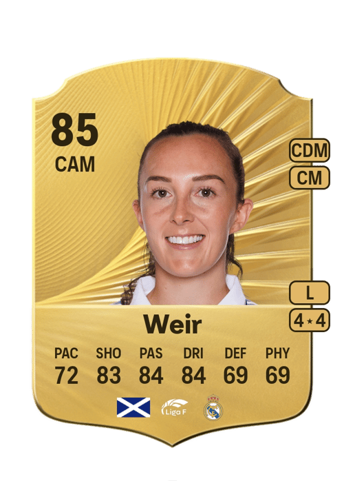 FC 26 Caroline Weir 85 rated CAM FUT Ultimate Team card