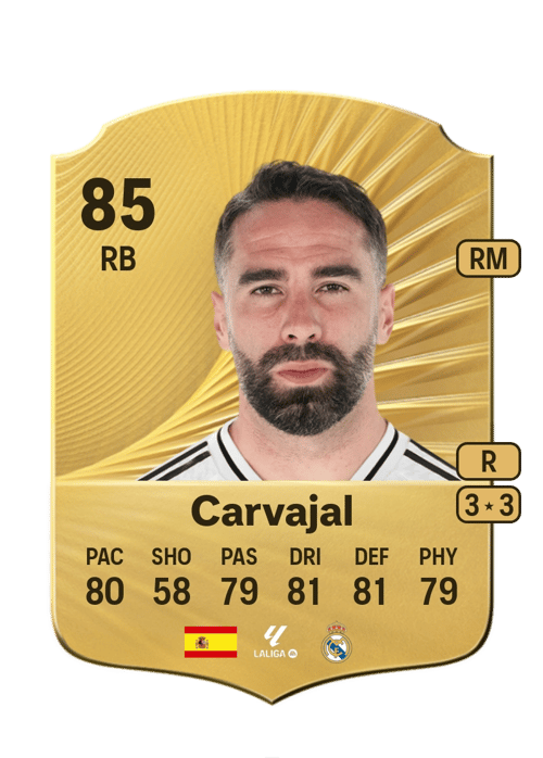 FC 26 Carvajal 85 rated RB FUT Ultimate Team card