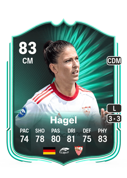 FC 26 Chantal Hagel (SQUAD FOUNDATIONS) 83 rated CM FUT Ultimate Team card