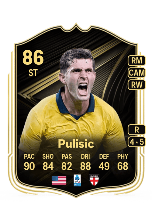 FC 26 Christian Pulisic (Team of the Week) 86 rated ST FUT Ultimate Team card