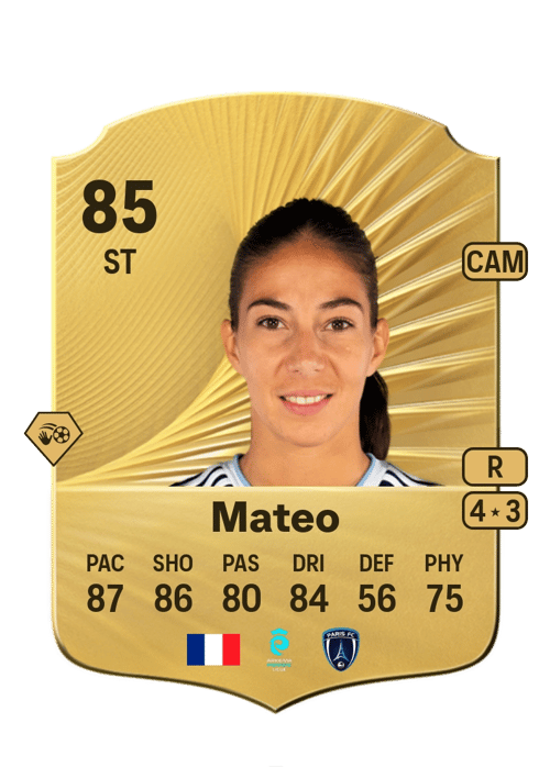 FC 26 Clara Mateo 85 rated ST FUT Ultimate Team card