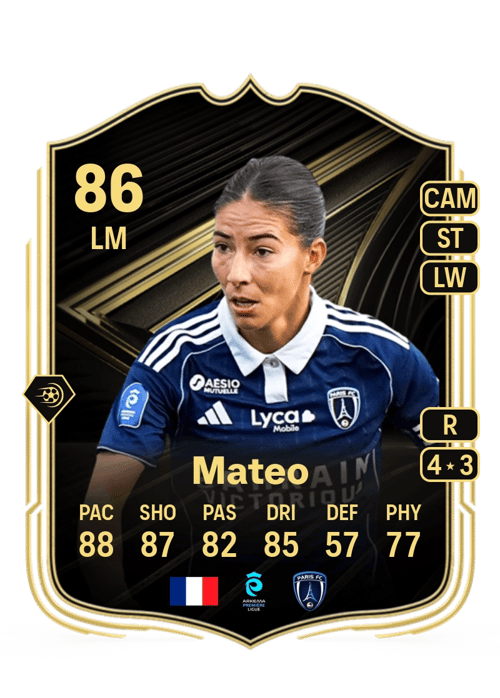 FC 26 Clara Mateo (Team of the Week) 86 rated LM FUT Ultimate Team card