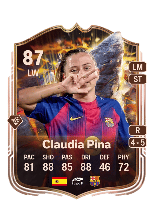 FC 26 Claudia Pina (Cornerstones) 87 rated LW FUT Ultimate Team card