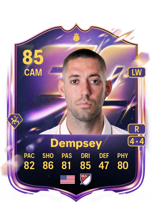 FC 26 Clint Dempsey 85 rated CAM FUT Ultimate Team card