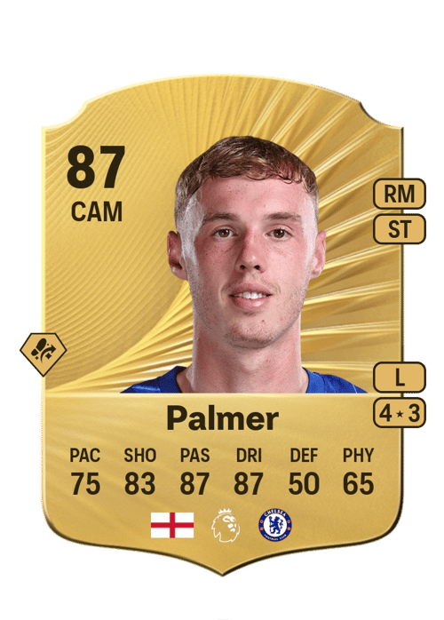 FC 26 Cole Palmer 87 rated CAM FUT Ultimate Team card