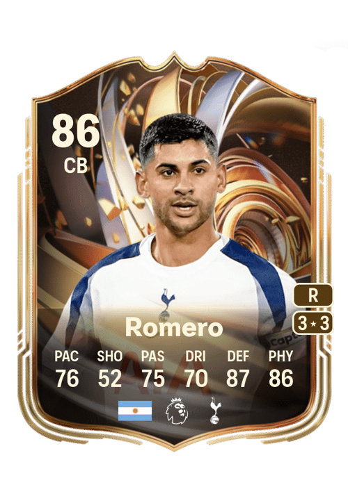 FC 26 Cristian Romero (Ratings Reload) 86 rated CB FUT Ultimate Team card